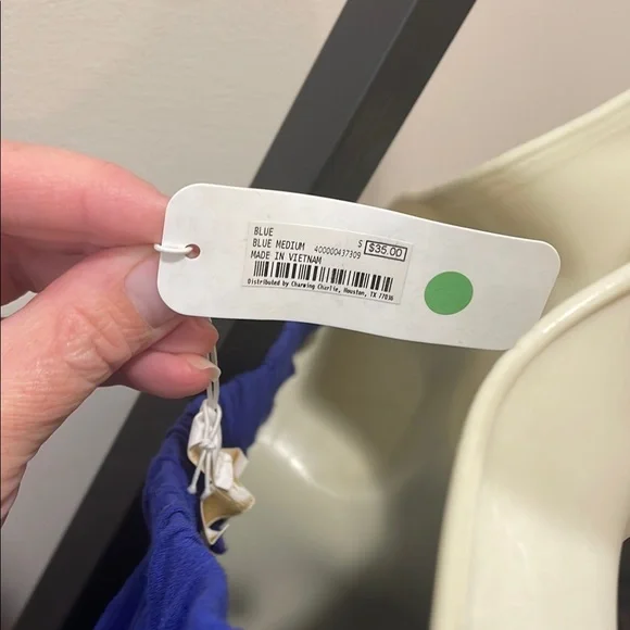 C Off-Shoulder Blue Dress - Picture 8 of 8